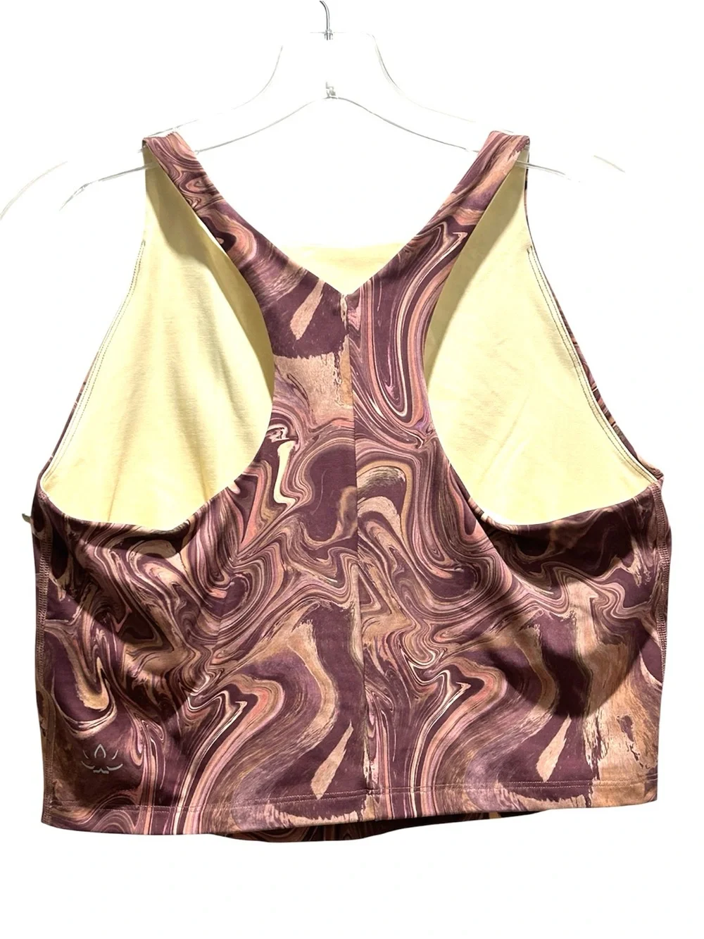 Beyond Yoga Pink & Burgundy Refocus Crop Tank Serene Marble - Extra Large - Picture 3 of 6